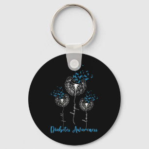 Faith Hope Love Dandelion Flower Diabetes Awarenes Sleutelhanger