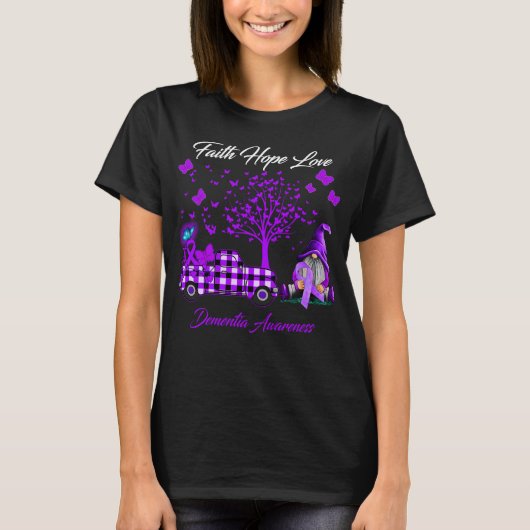 Faith Hope Love Dementia Awareness T-shirt (Voorkant)