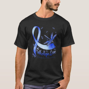 Faith Hope Love Diabetes Awareness Dragonfly T-shirt