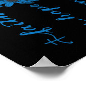 Faith Hope Love Diabetes Awareness Month Blue Ribb Poster (Hoek)