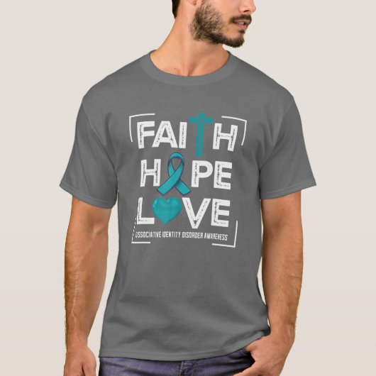 Faith Hope Love Dissociative Identity Disorder T-shirt (Voorkant)