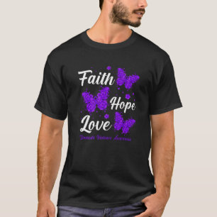 Faith Hope Love Domestic Violent Awareness Butter T-shirt