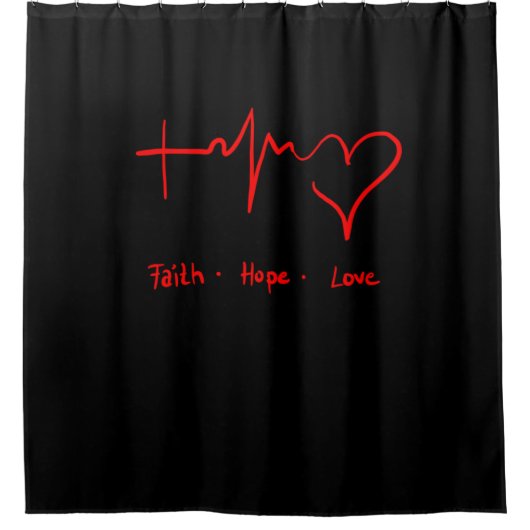 Faith Hope Love Douchegordijn (Voorkant)