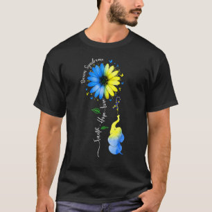 Faith Hope Love Down Syndrome Awareness Ribbon Yel T-shirt