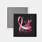 Faith Hope Love Draairy Breast Cancer Awareness Magneet (Voorkant / Achterkant)