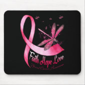 Faith Hope Love Draairy Breast Cancer Awareness Muismat (Voorkant)