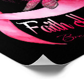 Faith Hope Love Draairy Breast Cancer Awareness Poster (Hoek)
