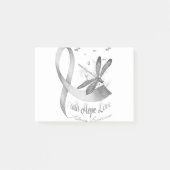 Faith Hope Love Dragonfly Grey Asthma Awareness Post-it® Notes (Voorkant)