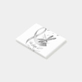 Faith Hope Love Dragonfly Grey Asthma Awareness Post-it® Notes (Schuin)