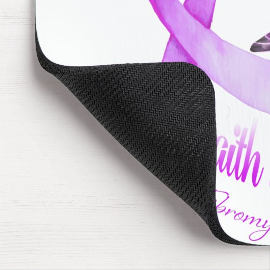 Faith Hope Love Dragonfly Paars Ribbon Fibromyalg Muismat (Hoek)