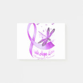 Faith Hope Love Dragonfly Paars Ribbon Fibromyalg Post-it® Notes (Voorkant)