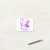 Faith Hope Love Dragonfly Paars Ribbon Fibromyalg Post-it® Notes (Op bureau)