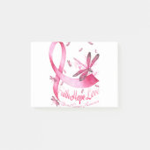 Faith Hope Love Dragonfly Pink Ribbon Breast Post-it® Notes (Voorkant)