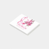 Faith Hope Love Dragonfly Ribbon Breast Cancer Post-it® Notes (Schuin)