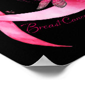 Faith Hope Love Dragonfly roze Ribbon Breast Cance Poster (Hoek)