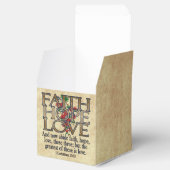 Faith Hope Love Elegant Bible Scripting Christelij Bedankdoosjes (Geopend)