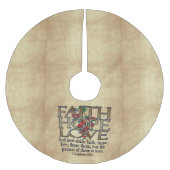 Faith Hope Love Elegant Bible Scripting Christelij Kerstboom Rok (Voorkant)