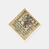 Faith Hope Love Elegant Bible Scripting Christelij Servet (Hoek)