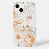 Faith Hope Love Elegant Floral Case-Mate iPhone Case (Achterkant)