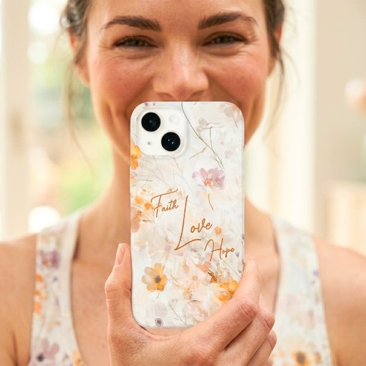 Faith Hope Love Elegant Floral Case-Mate iPhone Case