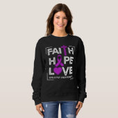 Faith Hope Love Epilepsy Awareness Trui (Voorkant volledig)