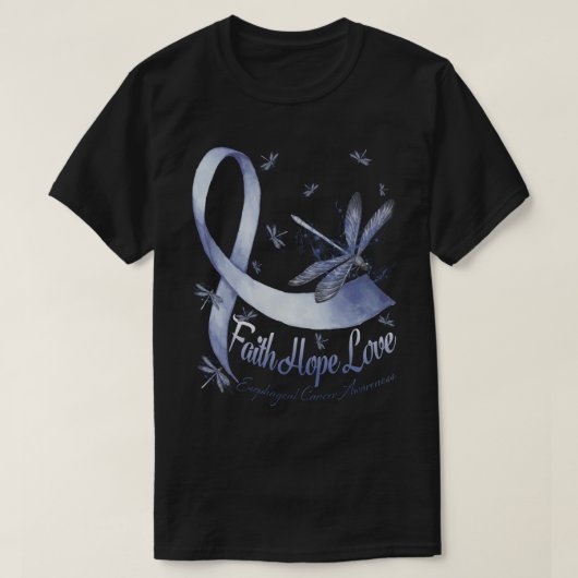 Faith Hope Love Esophageal Cancer Awareness Dragon T-shirt (Design voorkant)