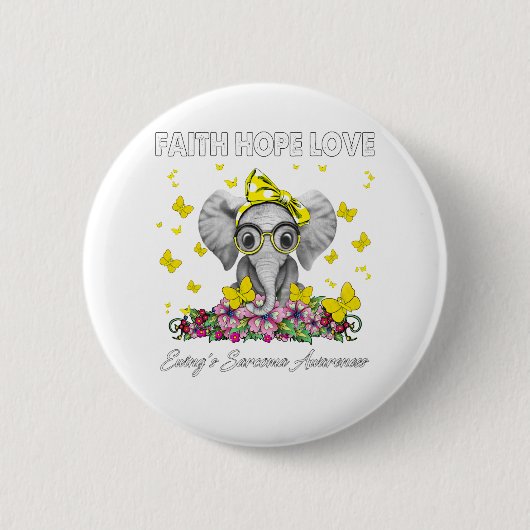 Faith Hope Love Ewings Sarcoma Awareness Ronde Button 5,7 Cm (Voorkant)