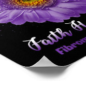 Faith Hope Love Fibromyalgia Awareness Flower Be S Poster (Hoek)