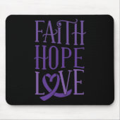Faith Hope Love Fibromyalgia Awareness Support P Muismat (Voorkant)
