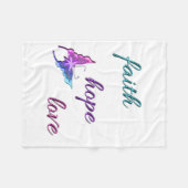 Faith Hope Love Fleece Deken (Voorkant (Horizontaal))