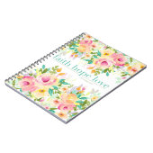 Faith Hope Love | Floral notebook (80 pagina's) Notitieboek (Linkerzijde)