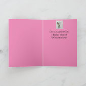 Faith Hope Love For My Wife Jubileum Blessing Kaart (Binnen)