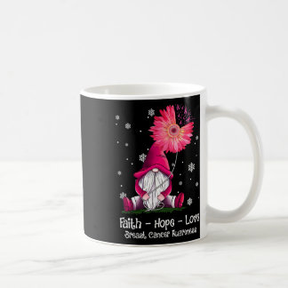 Faith Hope Love Gnome Pink Sunflower Breast Cancer Koffiemok