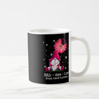 Faith Hope Love Gnome Pink Sunflower Breast Cancer Koffiemok