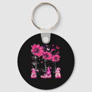Faith Hope Love Gnome Ribbon Breast Cancer Awarene Sleutelhanger