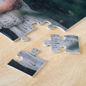 Faith Hope Love. Godsfoto met groen kerstfeest Legpuzzel (Zijkant)
