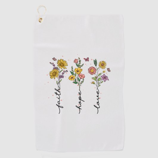 Faith-Hope-Love Golfhanddoek (Voorkant)