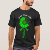 Faith Hope Love Green Lymphoma Cancer Awareness T-shirt (Voorkant)