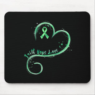 Faith Hope Love Green Ribbon Mental Health Awarene Muismat
