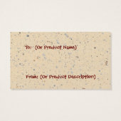 Faith Hope Love Hang Label Visitekaartje (Achterkant)