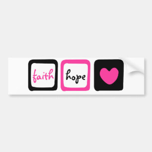 Faith Hope Love Heart 1 Corinthians 13:13 Bumpersticker
