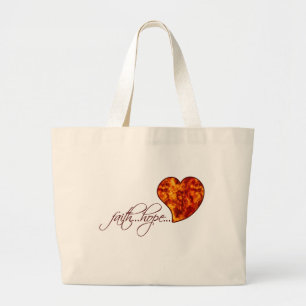 Faith Hope Love Heart 1 Corinthians 13:13 Grote Tote Bag