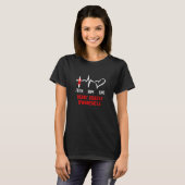 Faith Hope Love Heart Disease Awaneress Support T-shirt (Voorkant volledig)