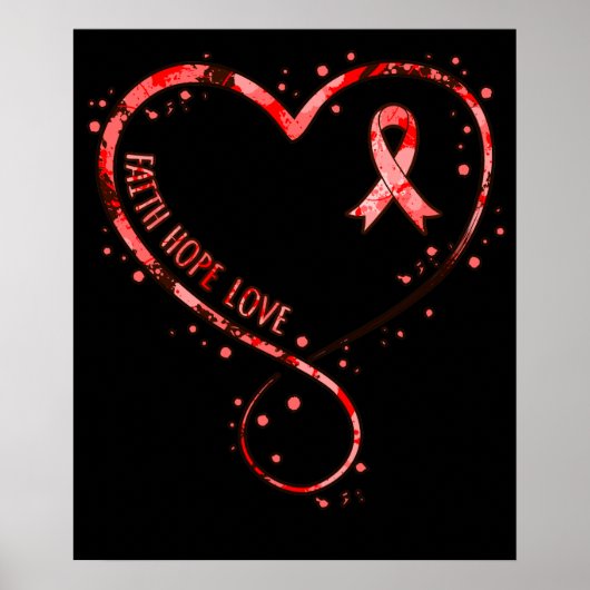 Faith Hope Love Heart Disease Awareness Survivor G Poster (Voorkant)
