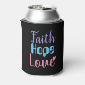 Faith Hope Love Heart Inspirerend Christelijk Blikjeskoeler (Blikje Achterkant)