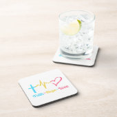 Faith Hope Love Hearts Bier Onderzetter (Rechterzijde)