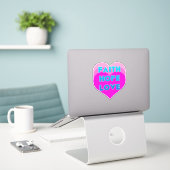 Faith Hope Love Hearts Custom-Cut Vinyl Sticker (Laptop op bureau)