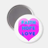 Faith Hope Love Hearts Inspirerend Magnet (Voorkant / Achterkant)