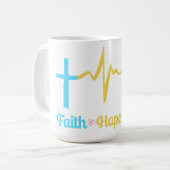 Faith Hope Love Hearts Koffiemok (Voorkant links)