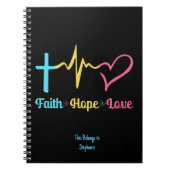 Faith Hope Love Hearts Notitieboek (Voorkant)